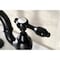 Kingston Brass Bridge Bathroom Faucet with Brass PopUp, Matte Black KS7970TAL - alternate 6